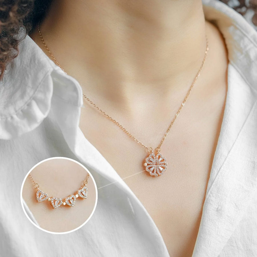 Clover Heart Necklace - Rose Gold (Limited Edition)